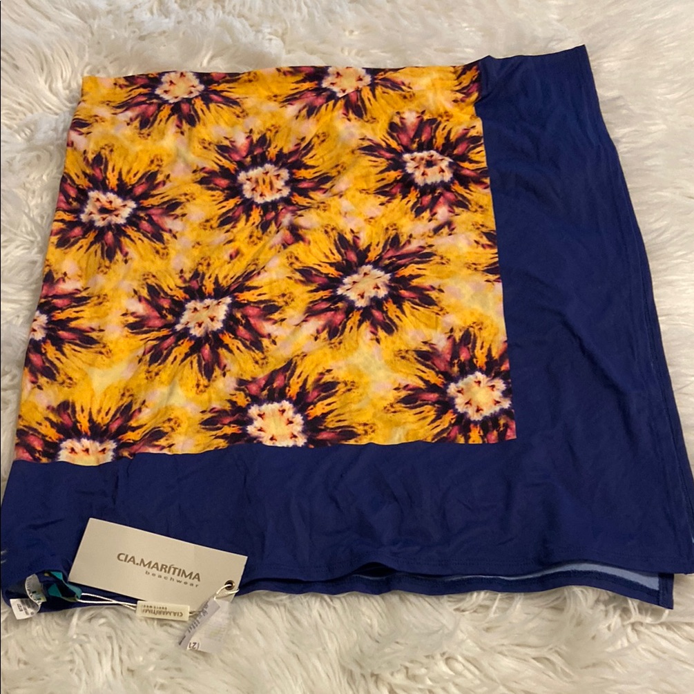 Cia Maritima Floral Sarong Beachwear Brand New Length 48Wide 43